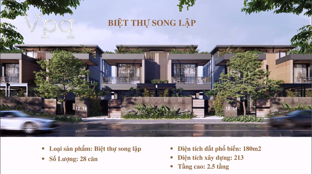 Phối cảnh biệt thự song lậo Park Town Phú Quốc