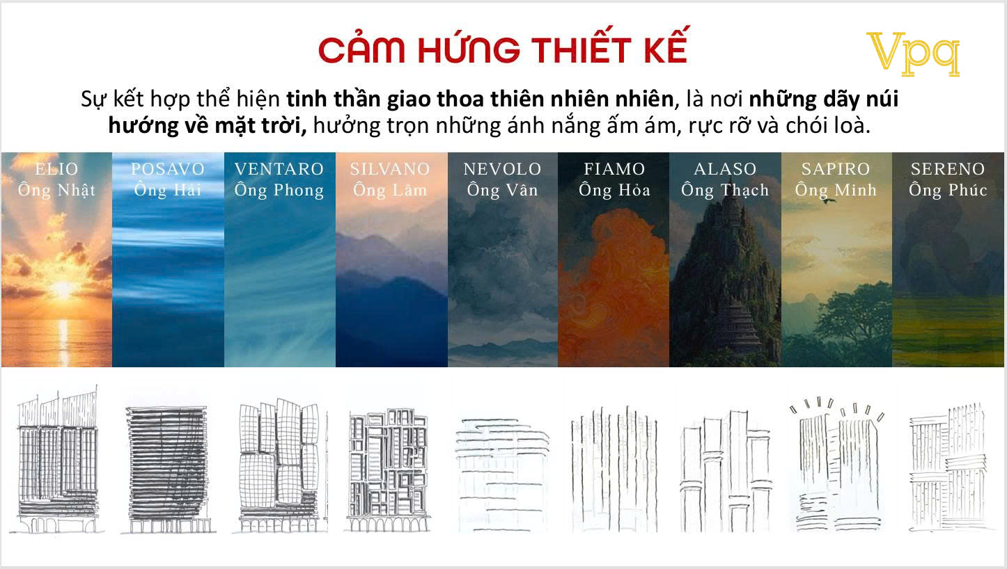 Cảm hứng thiết kế c&aacute;c t&ograve;a căn hộ The Sunset