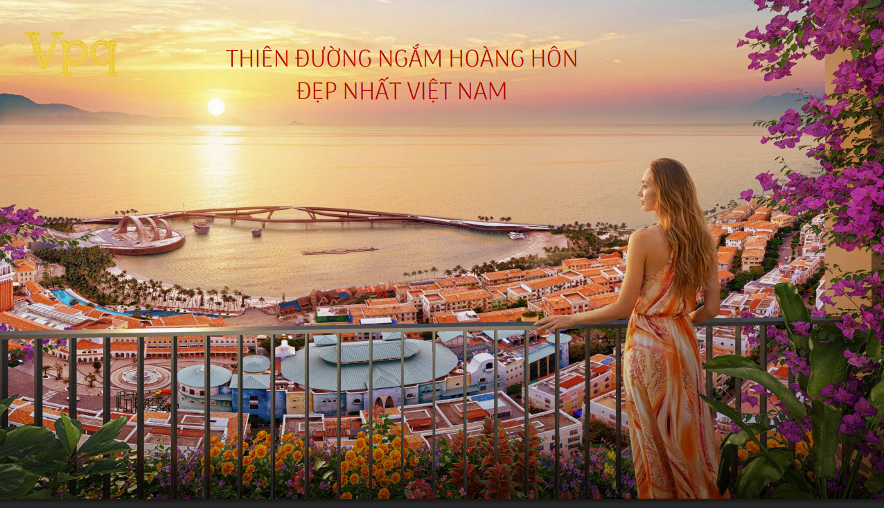 G&oacute;c view ho&agrave;ng h&ocirc;n từ căn hộ The Sunset Ph&uacute; Quốc