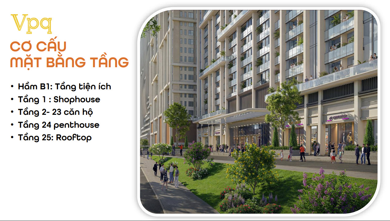 Cơ cấu mặt bằng t&ograve;a &ocirc;ng Thạch