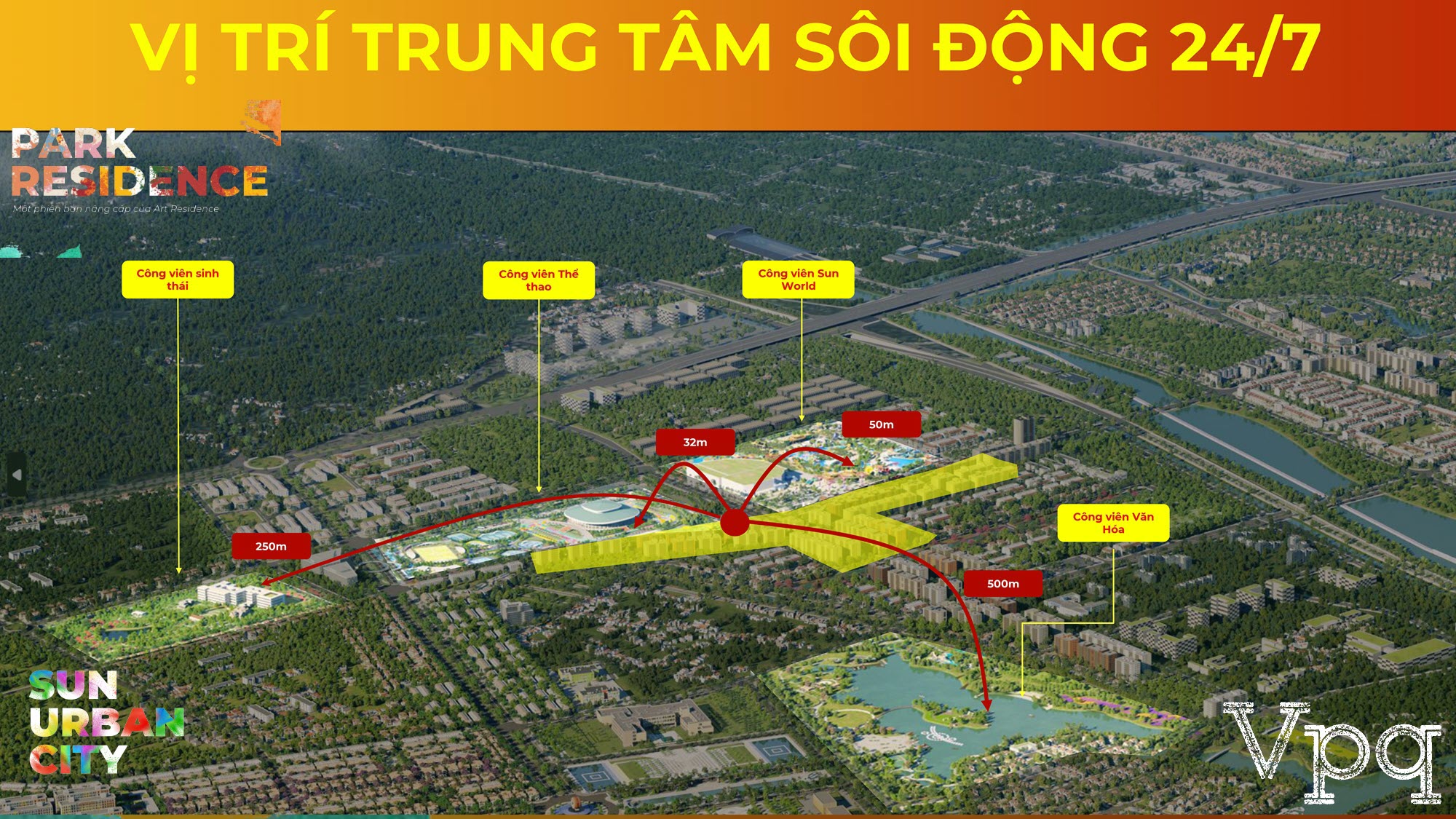 Li&ecirc;n kết v&ugrave;ng từ chung cư Park Residence