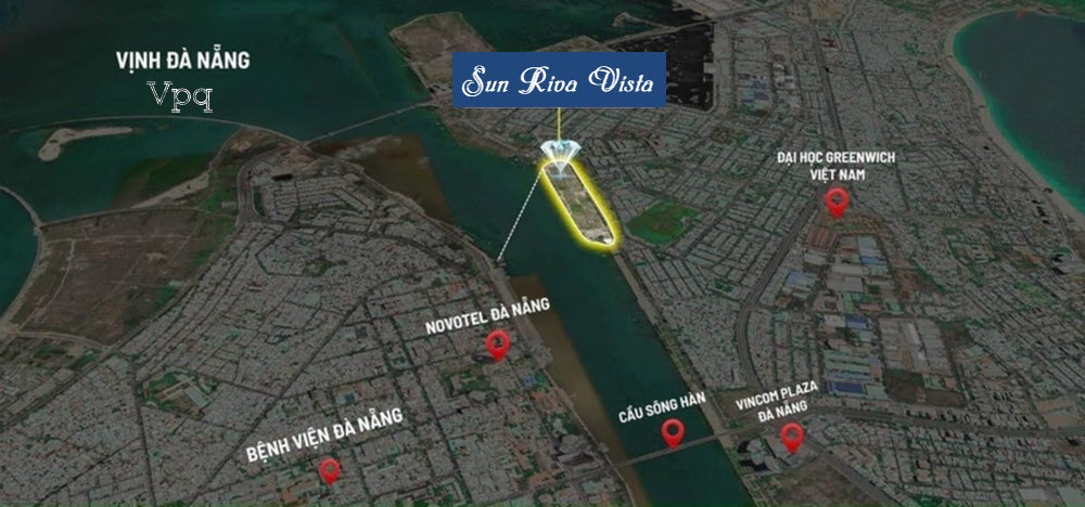 Vị tr&iacute; Sun Riva Vista view S&ocirc;ng H&agrave;n