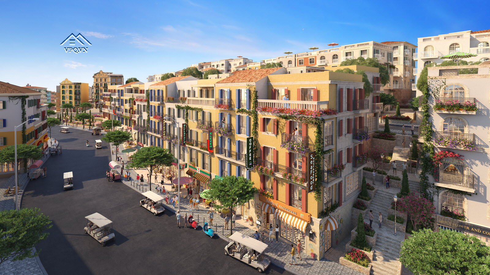 Kiến Trúc Taormina làm những dãy shophouse Địa Trung Hải luôn trở lên nổi bật thu hút mọi ảnh nhìn