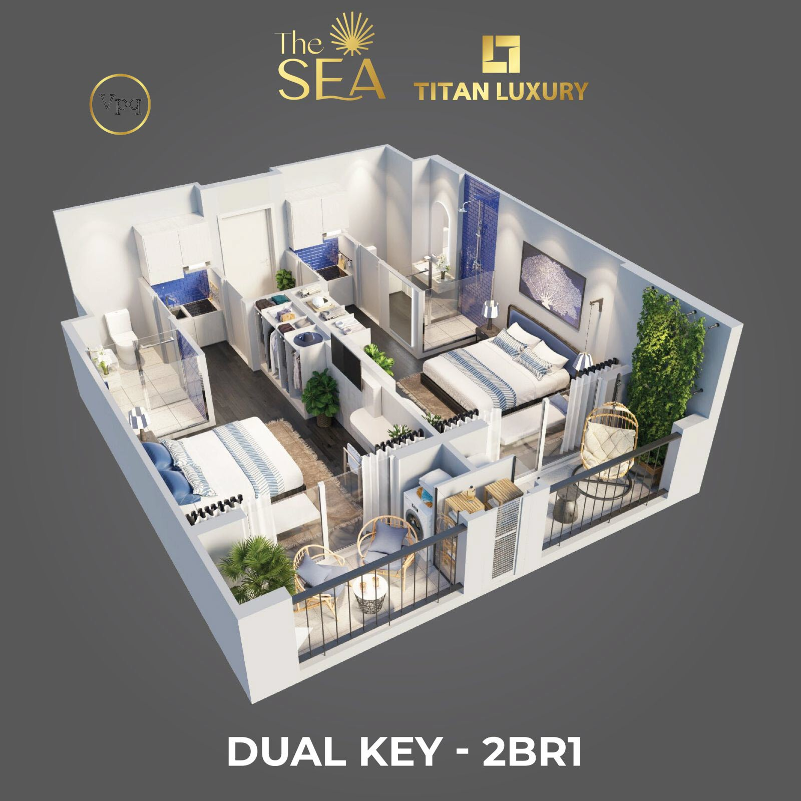 Căn hộ Dual Key The Sea view trực diện biển luôn là lựa chọn hàng đầu của các chủ sở hữu kinh doanh Airbnb