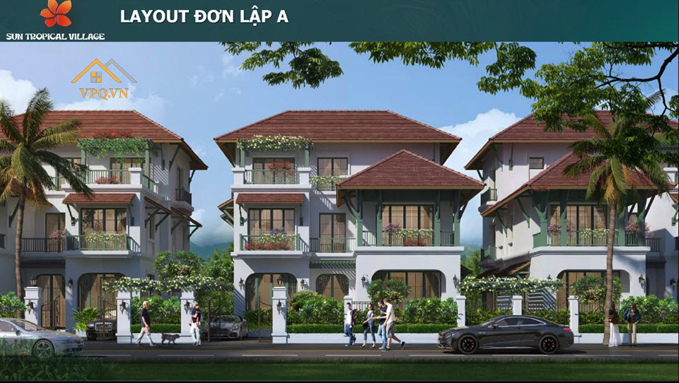 Phối cảnh biệt thự đơn lập Sun Tropical Village Ph&uacute; Quốc
