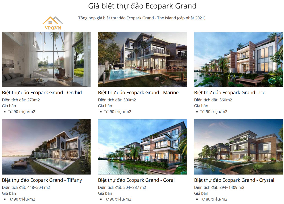 Biệt thự đảo Ecopark Grand - The Island