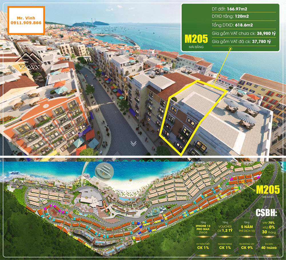Shophouse M205 đường Milan - The Center Địa Trung Hải