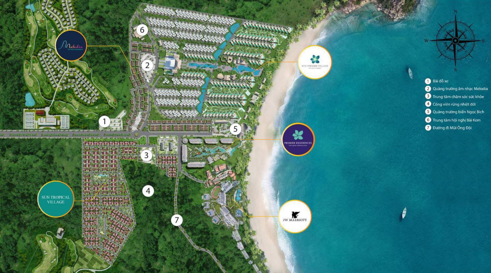 Tiện &iacute;ch v&ugrave;ng xung quanh L&agrave;ng nhiệt đới Sun Tropical Village Ph&uacute; Quốc