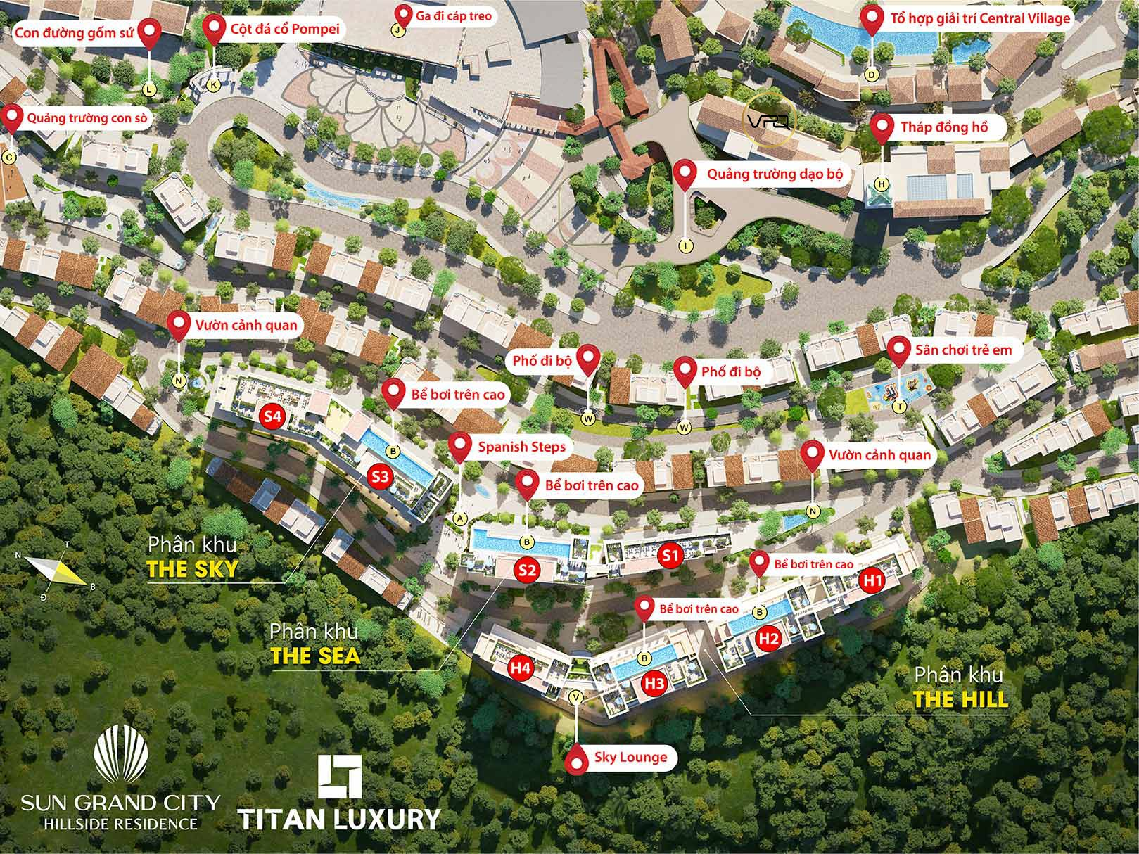 Mặt bằng tổng căn hộ Sun Grand City Hillside Residence