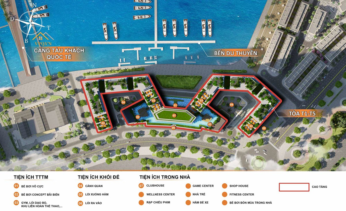 Mặt cắt tiện ích Sun Marina Town Hạ Long