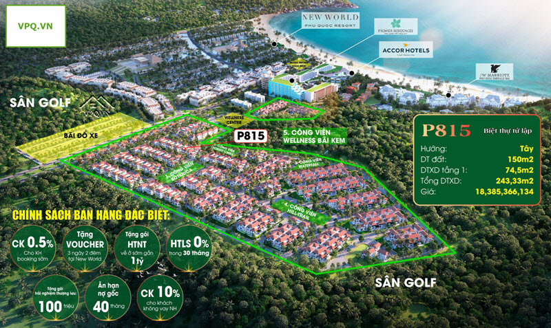 Biệt thự thứ lập P815 - Sun Tropical Village Phú Quốc