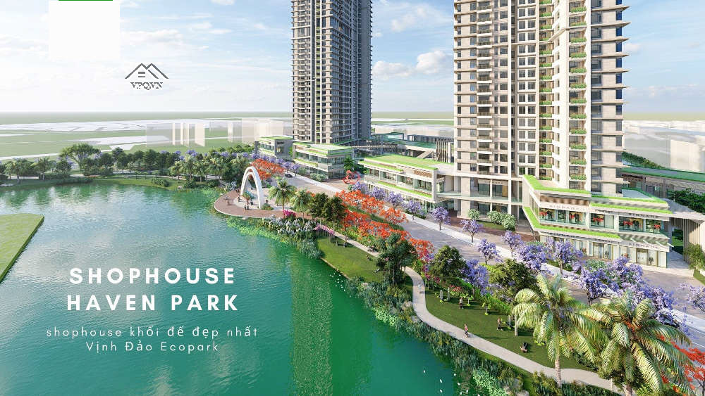 Phối cảnh shophouse khối đế Haven Park