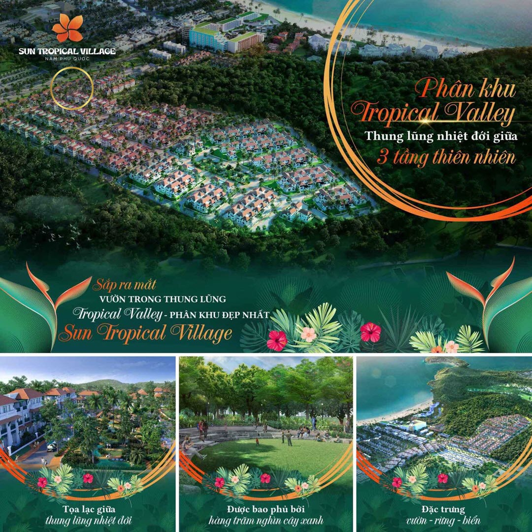 Vị trí phân khu Tropical Valley tại "Làng nhiệt đới" Sun Tropical Village