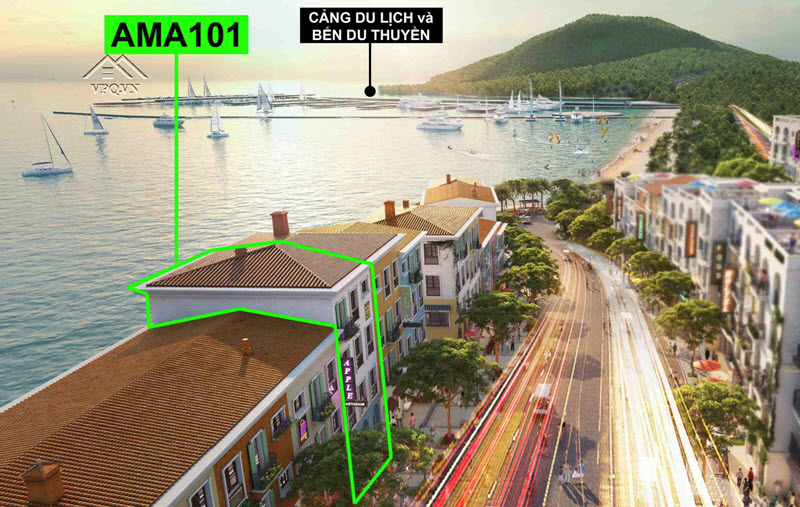 AMA101 - Shophouse Địa Trung Hải 2 mặt tiền, trực diện biển