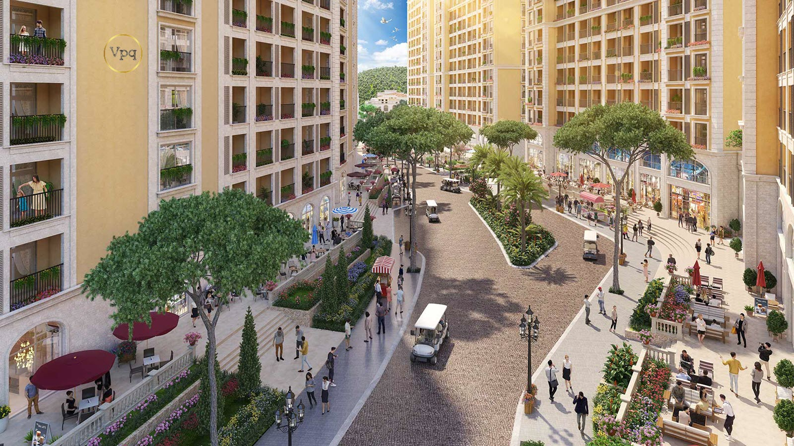 Vị trí căn hộ Premier Boutique House nằm tại khối đế các tòa căn hộ Hillside