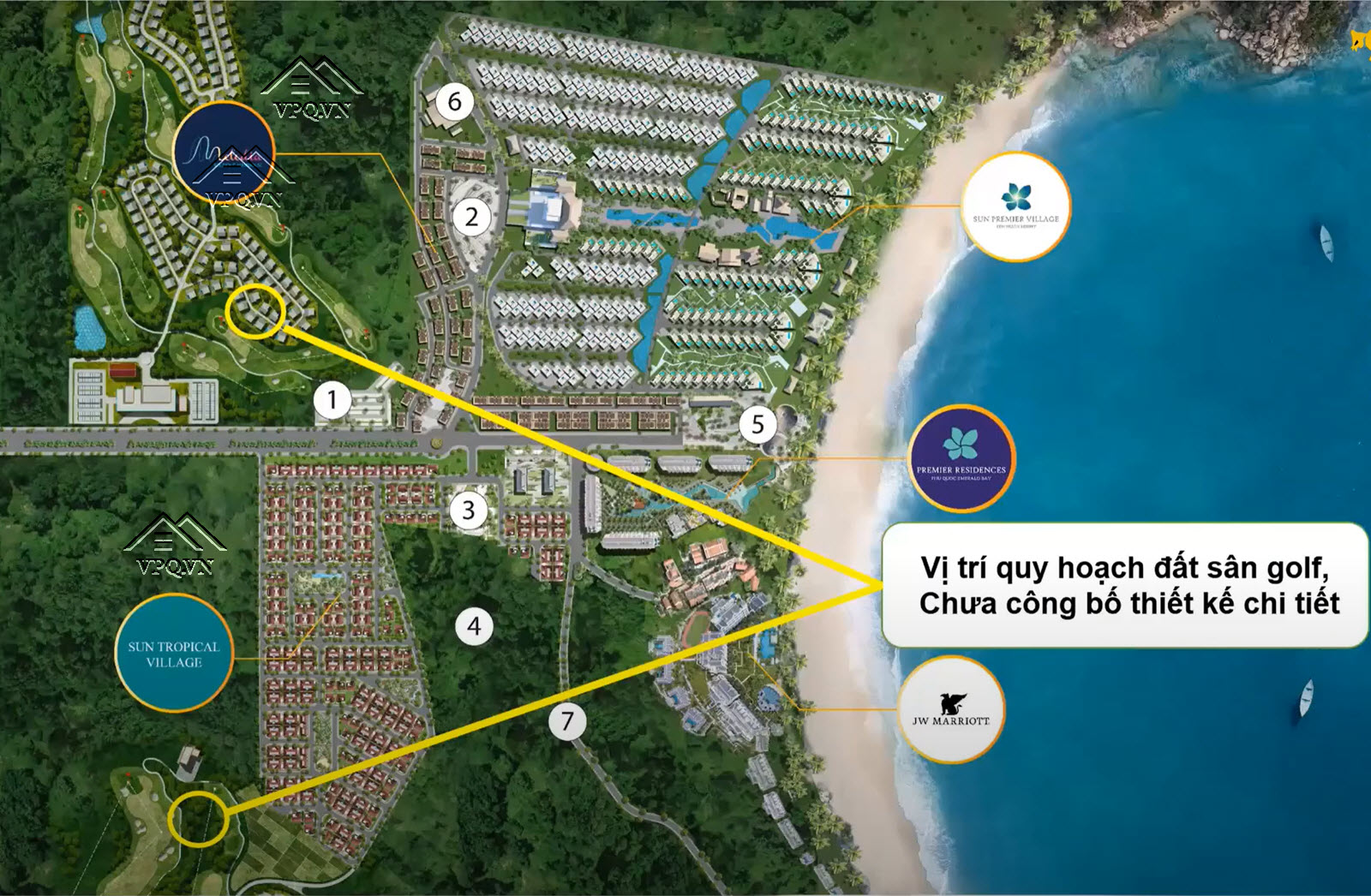 Vị trí 2 sân Golf Bãi Kem đẳng cấp quốc tế