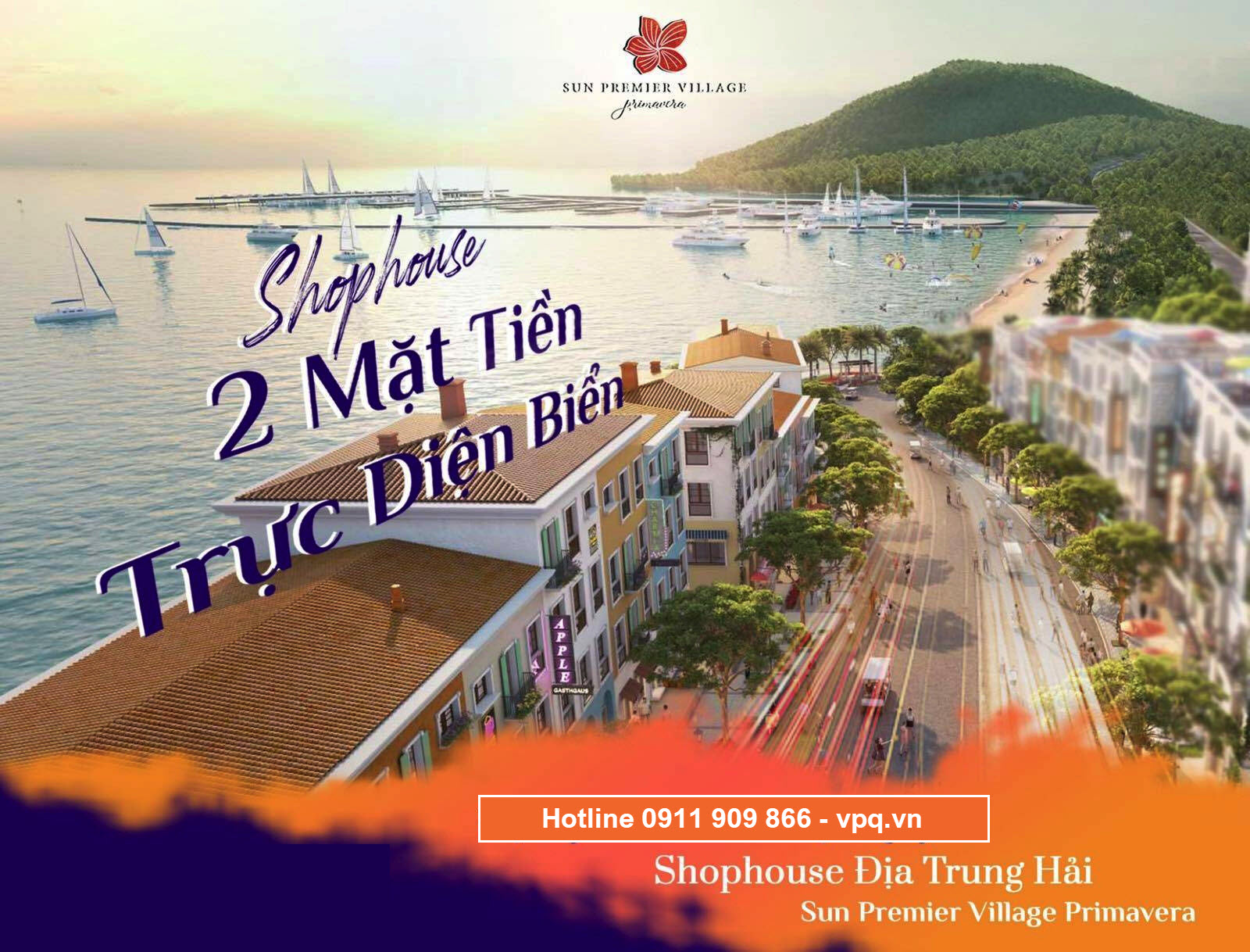 D&atilde;y shophouse Địa Trung Hải duy nhất sở hữu 2 mặt tiền - Mặt tiền Amalfi