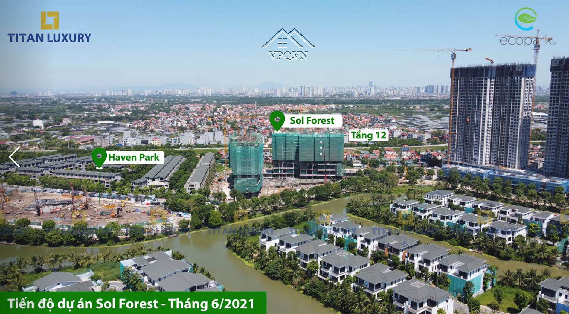 Tiến độ ph&acirc;n khu chung cư Sol Forest