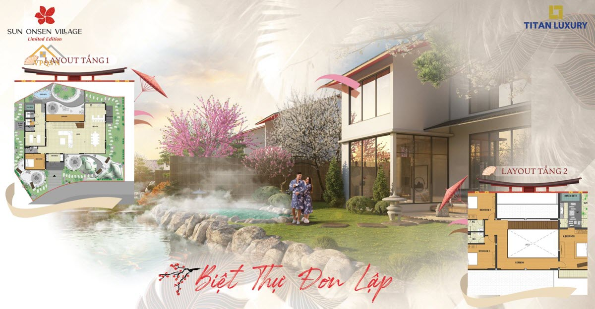 Phối cảnh Biệt thự kho&aacute;ng n&oacute;ng Quang Hanh - Đơn lập