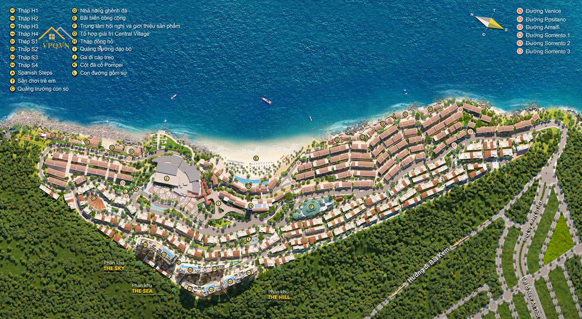 3 ph&acirc;n khu cao tầng 8 t&ograve;a căn hộ Hillside Ph&uacute; Quốc