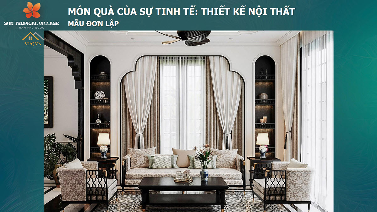 Thiết kế nội thất biệt thư đơn lập Sun Tropical Village