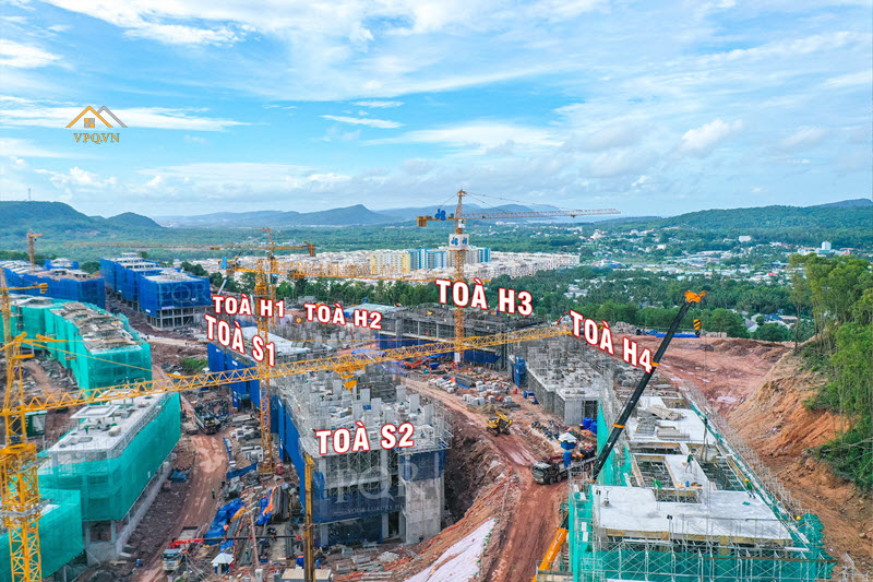 Tiến độ căn hộ Hillside Residence Phú Quốc T8-2021