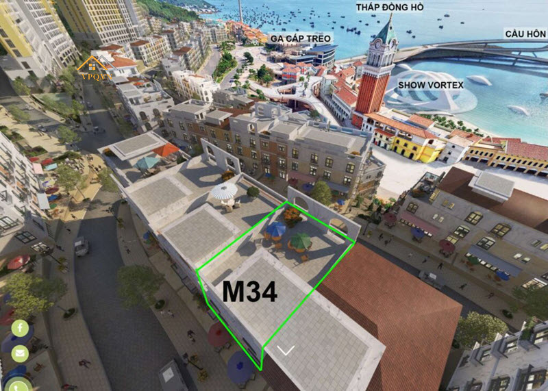 View từ mái nhà căn M34 Shophouse The Center