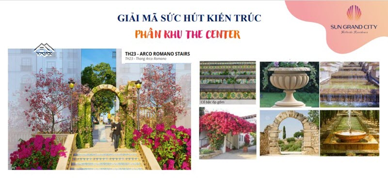 Bậc thang Arco Romano Stairs nằm trong dãy shophouse The Center