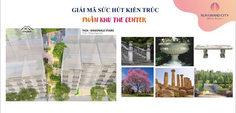 Bậc thang tiểu cảnh Diagonale stair - The Center Địa Trung Hải