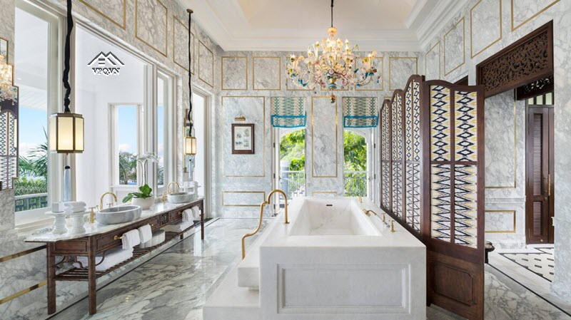 Phòng tắm Lamarck House tại JW Marriott Phú Quốc là một trong 15 phòng tắm đẹp nhất thế giới!