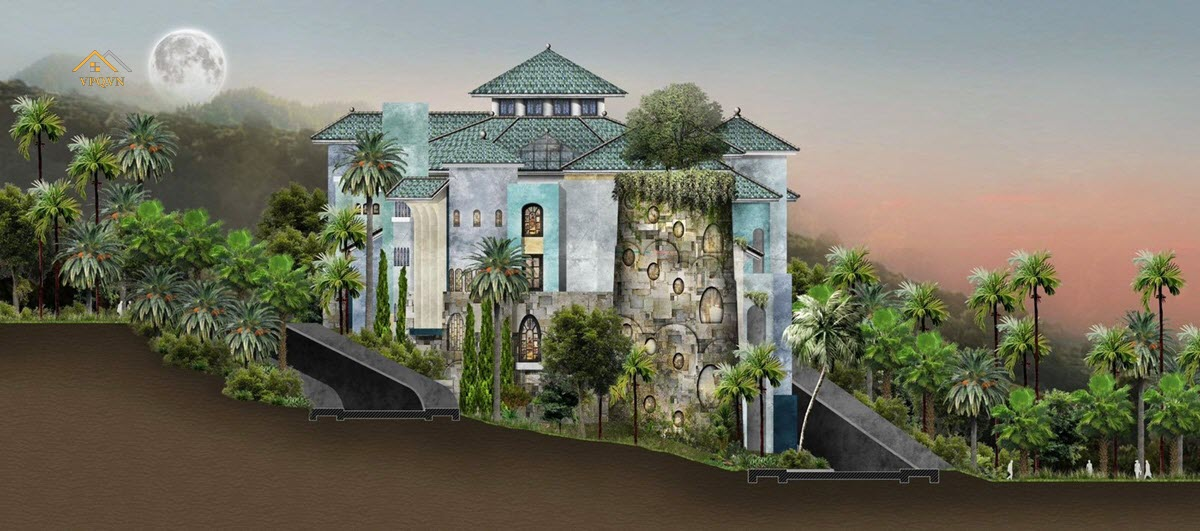 Lâu đài Địa Trung Hải đối diện The Center