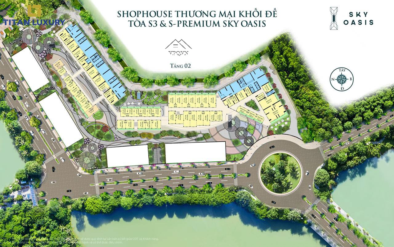 Shophouse khối đế Sky Oasis MB tầng 2