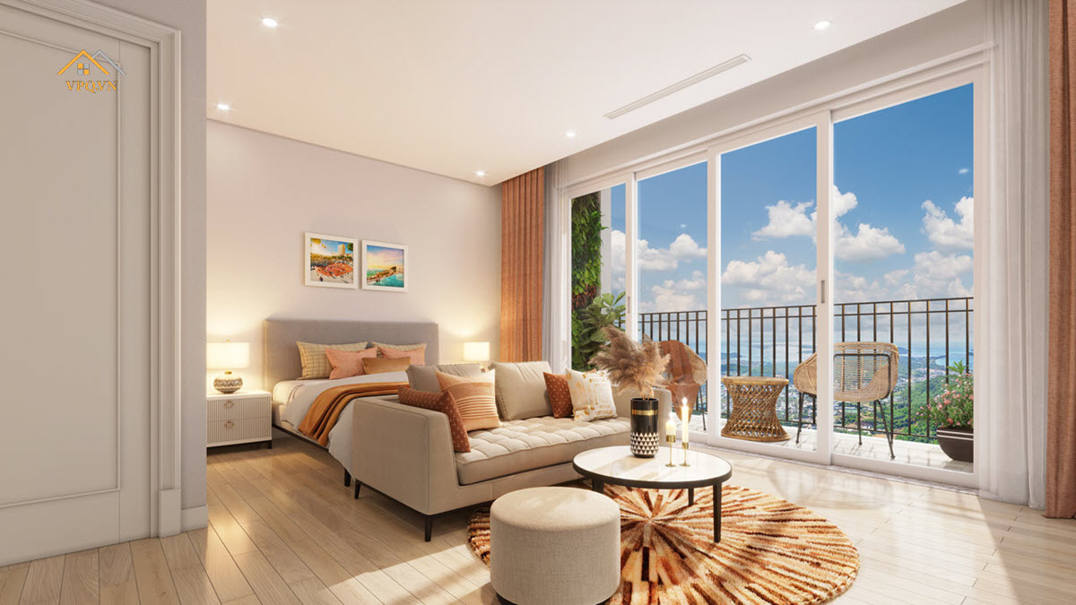 G&oacute;c view th&agrave;nh phố từ ph&ograve;ng kh&aacute;ch căn hộ Hillside Residence