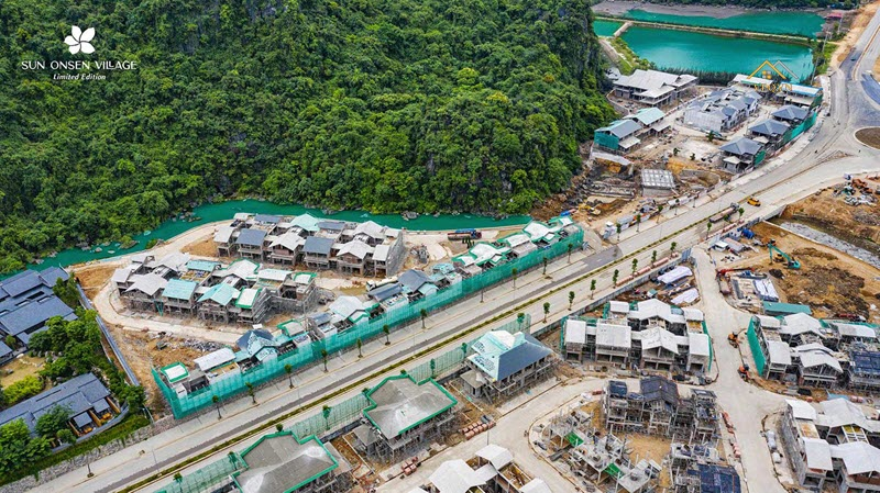 Tiến độ biệt thự Sun Onsen Village Limited Edition Quang Hanh