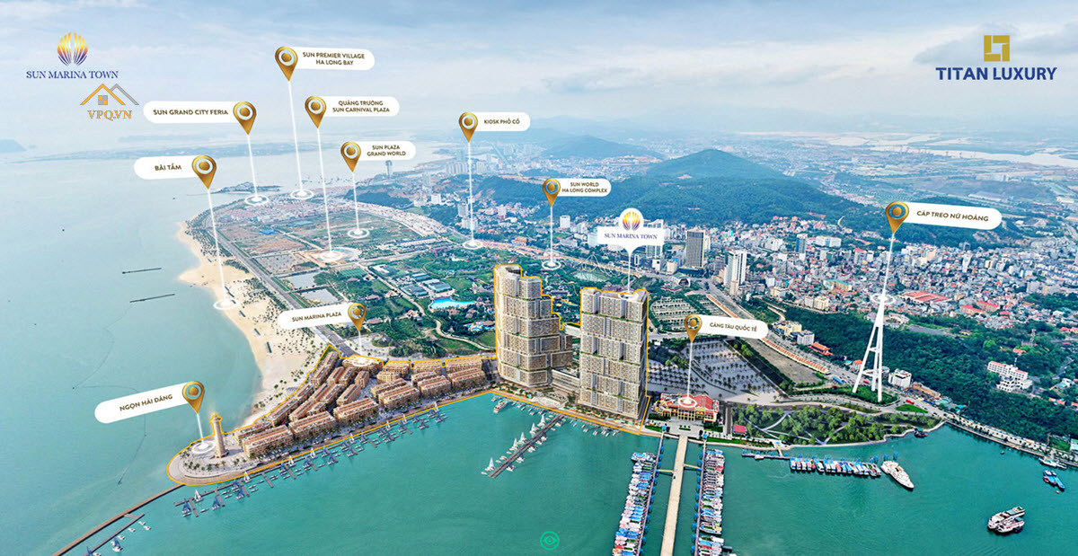 Vị trí chung cư Sun Marina Town Hạ Long tại bãi Cháy