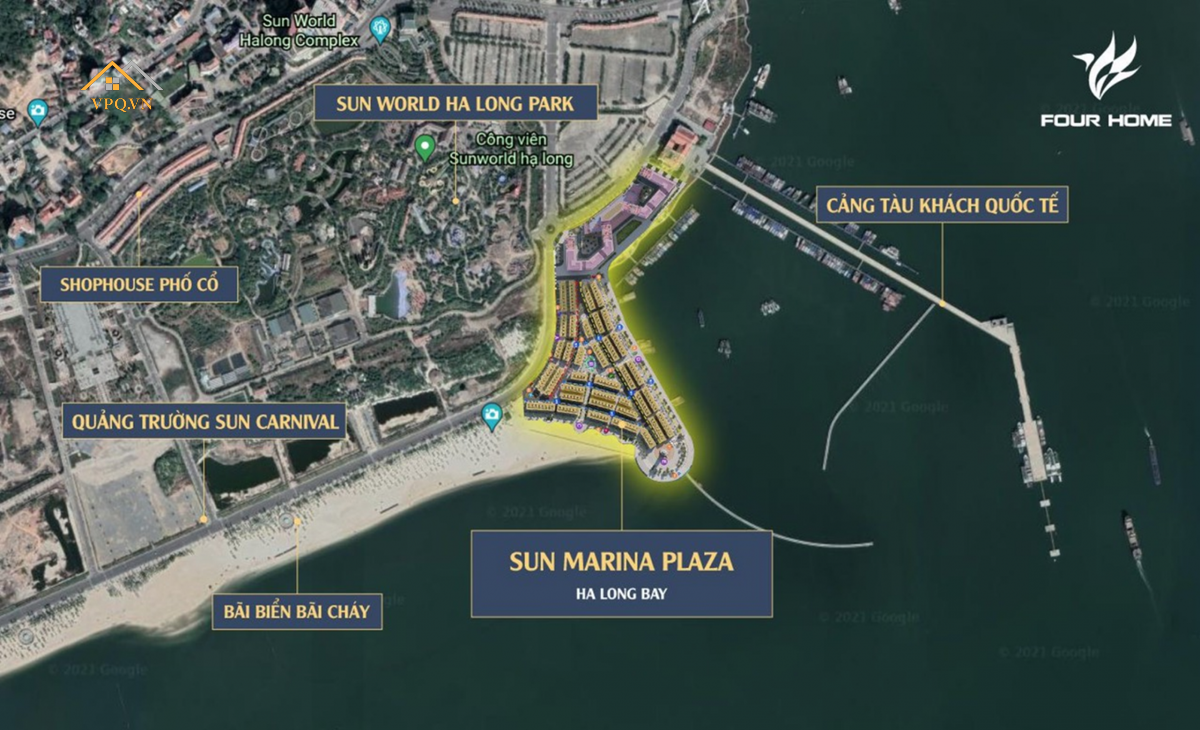 Vị tr&iacute; dự &aacute;n Shophouse Sun Marina Plaza Hạ Long