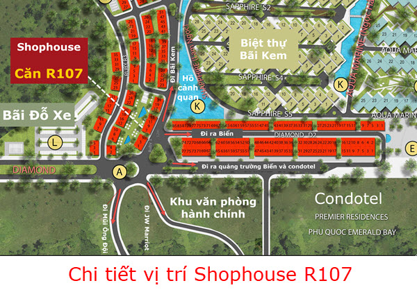 Shophouse Melodia - Giai đoạn 2 Shophouse Bãi Kem: Căn R107
