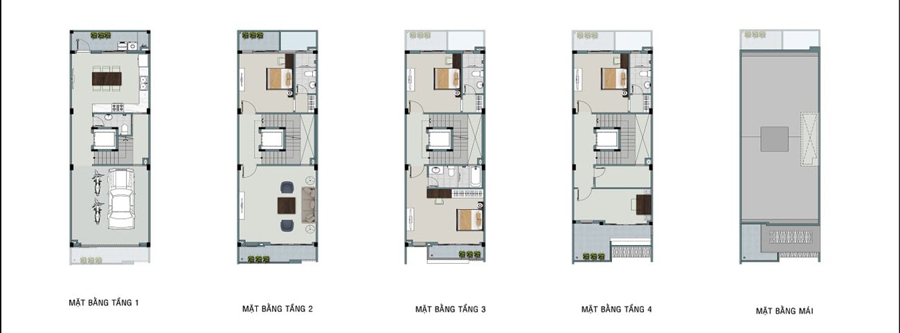 Liền kề dự &aacute;n Him Lam Green Park diện t&iacute;ch 70.5 &ndash; 142.9 m2
