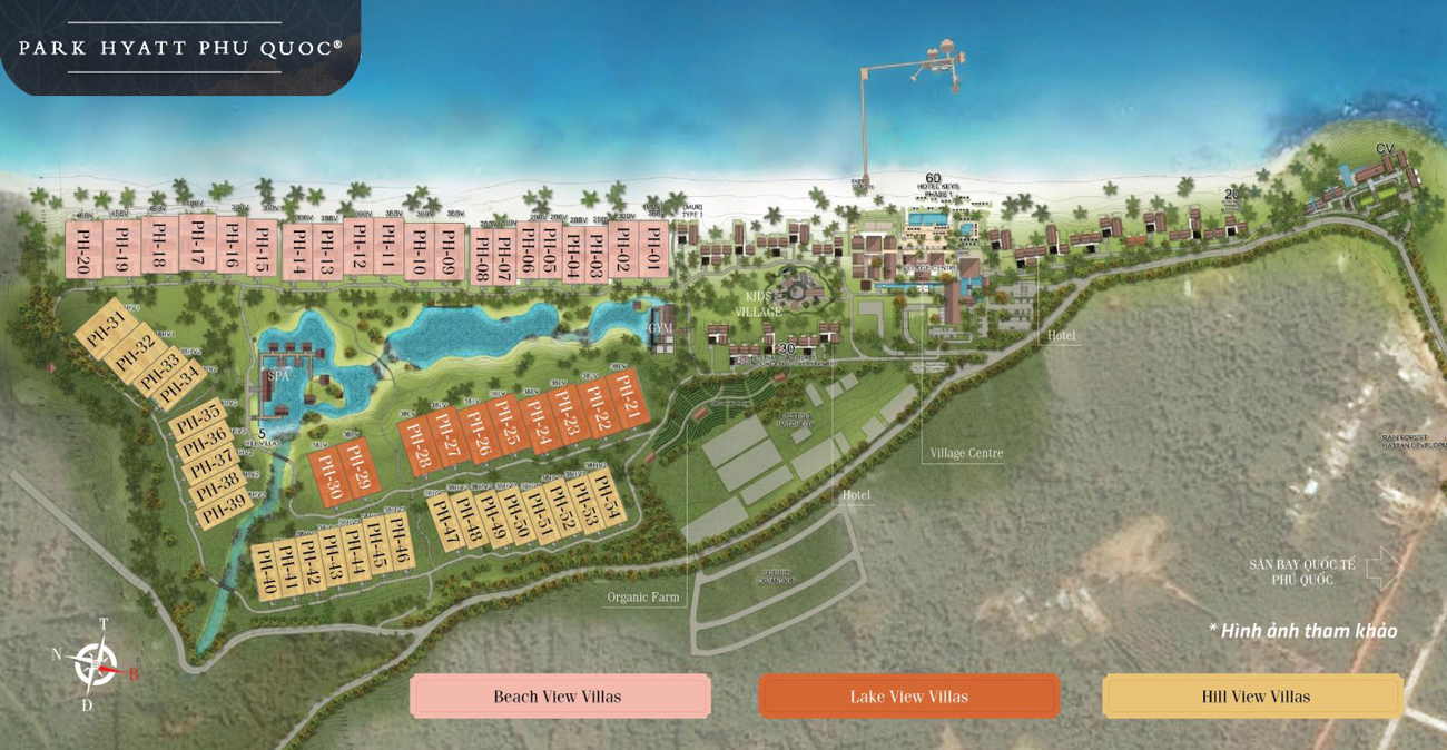 Mặt bằng ph&acirc;n khu biệt thự Park Hyatt Phu Quoc