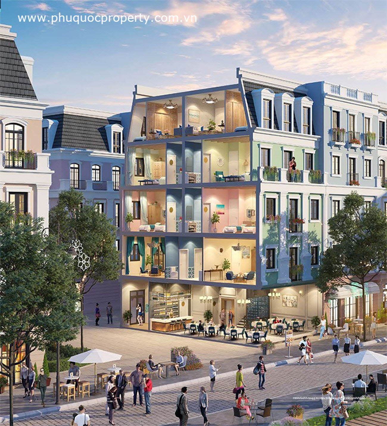Layout thiết kế nội thất căn thường Melodia Boutique Shophouse