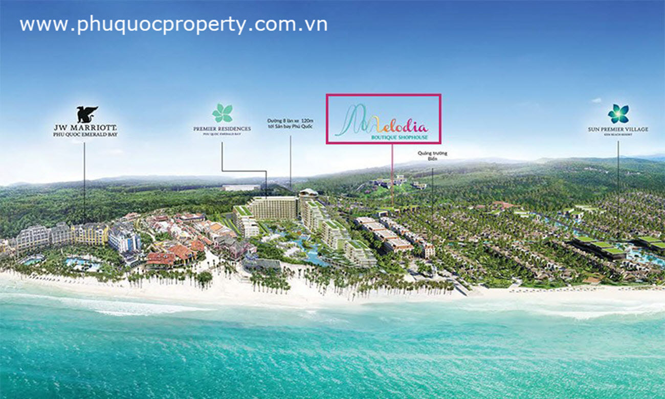 Vị trí Shophouse Bãi Kem trong hệ sinh thái bờ Đông Nam Phú Quốc
