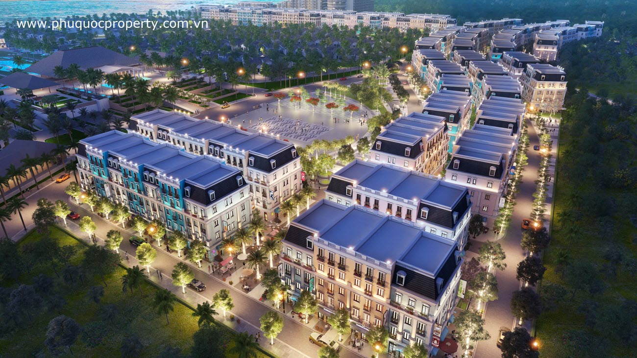 Phối cảnh dự án Shophouse Bãi Kem Phú Quốc