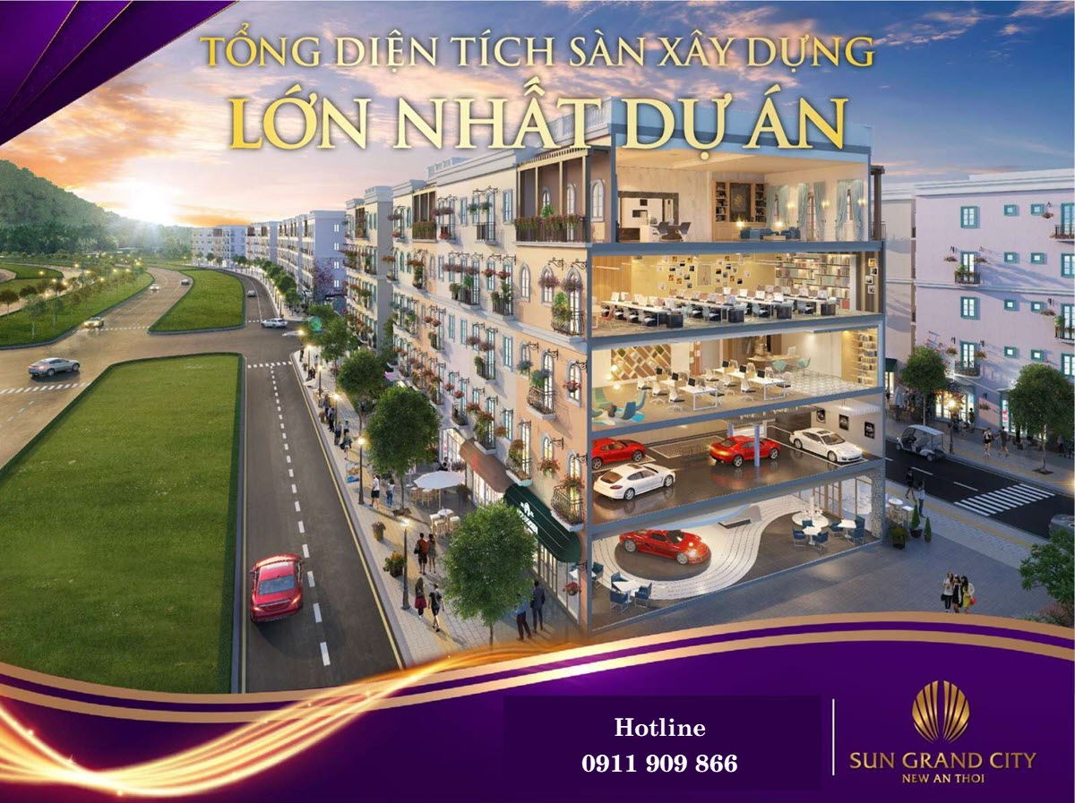 Diện t&iacute;ch Nh&agrave; phố Gateway x&acirc;y dựng lớn