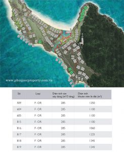 Mặt bằng vị tr&iacute; biệt thự song lập F-OR Premier Village Phu Quoc Resort