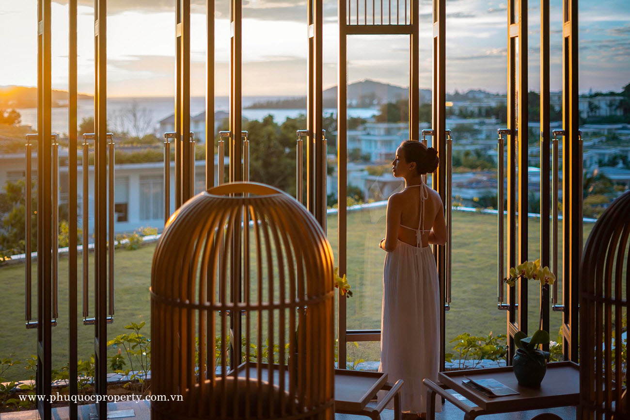 Ho&agrave;ng h&ocirc;n từ khu vực Spa Premier Village Phu Quoc Resort