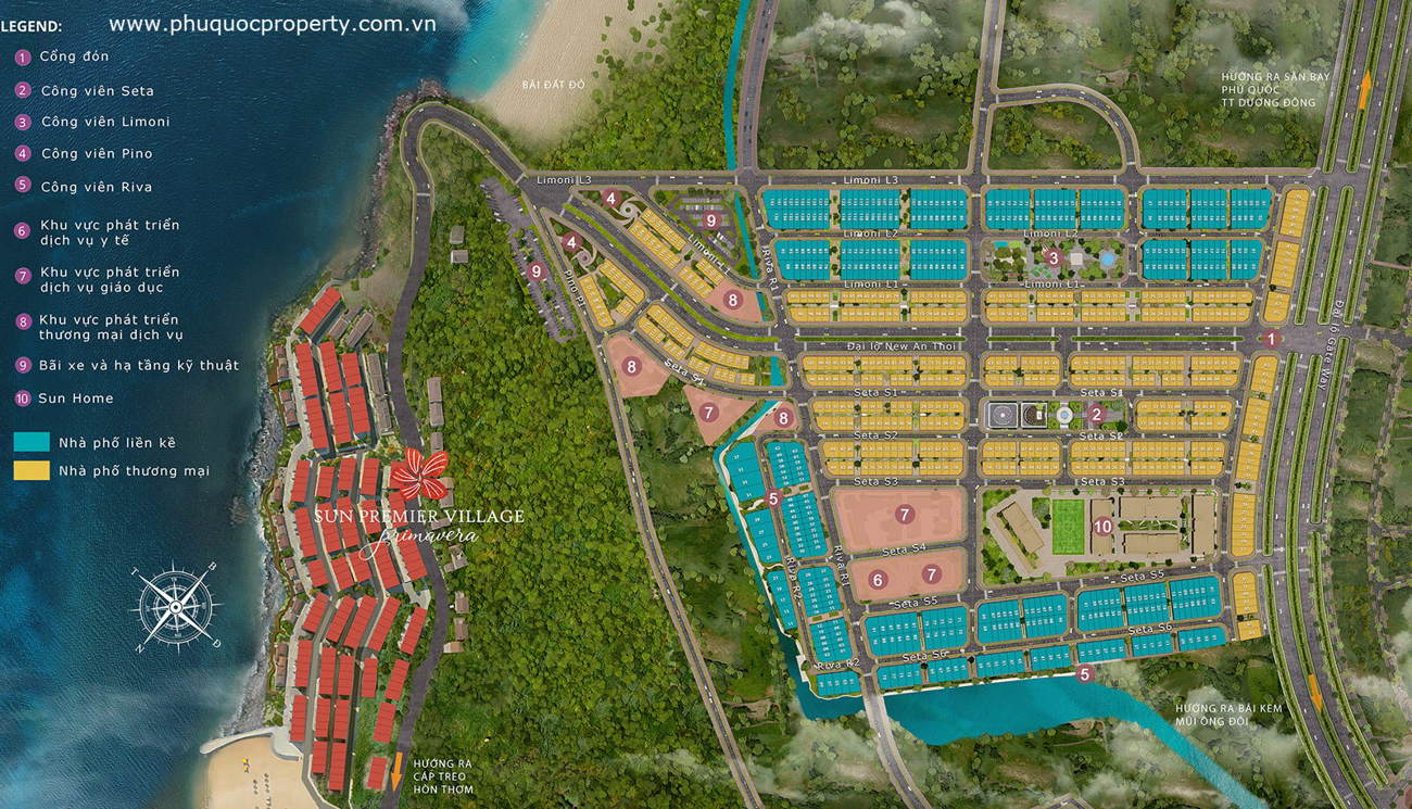 Mặt bằng tổng thể nhà phố Sun Grand City New An Thới