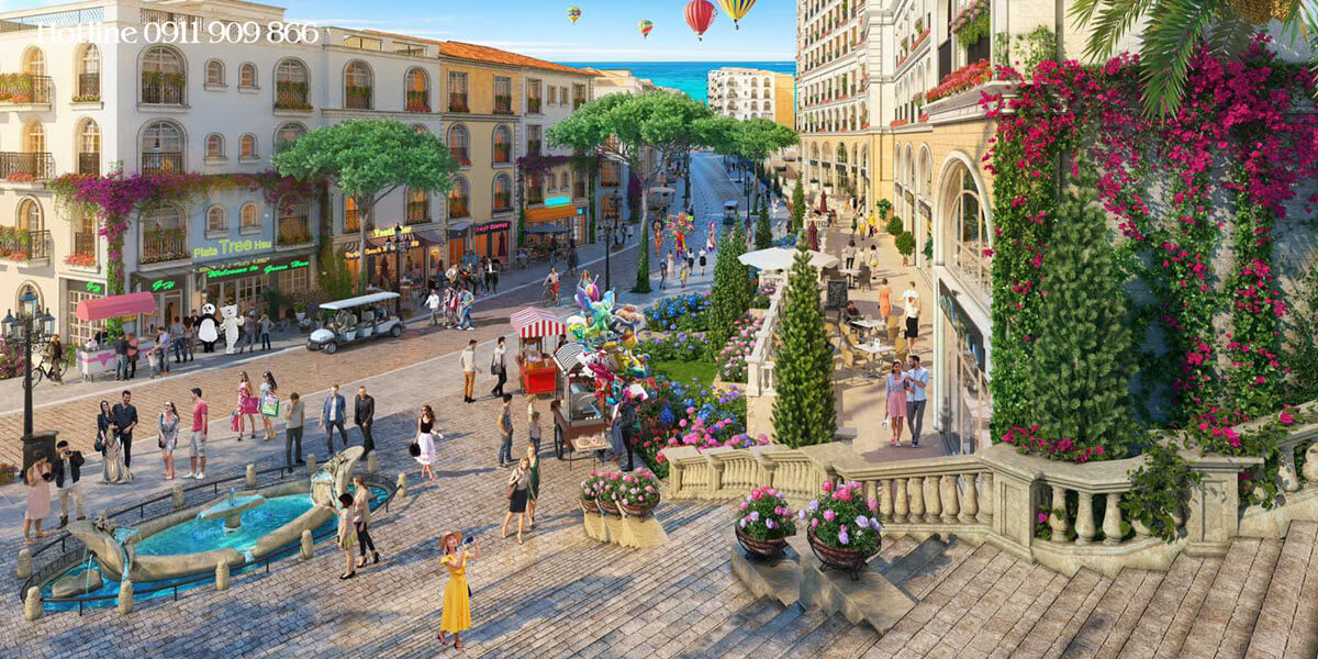 Spanish Steps Hillside tái hiện bậc thang Tây Ban nha và đài phun nước có hình một con tàu bằng đá