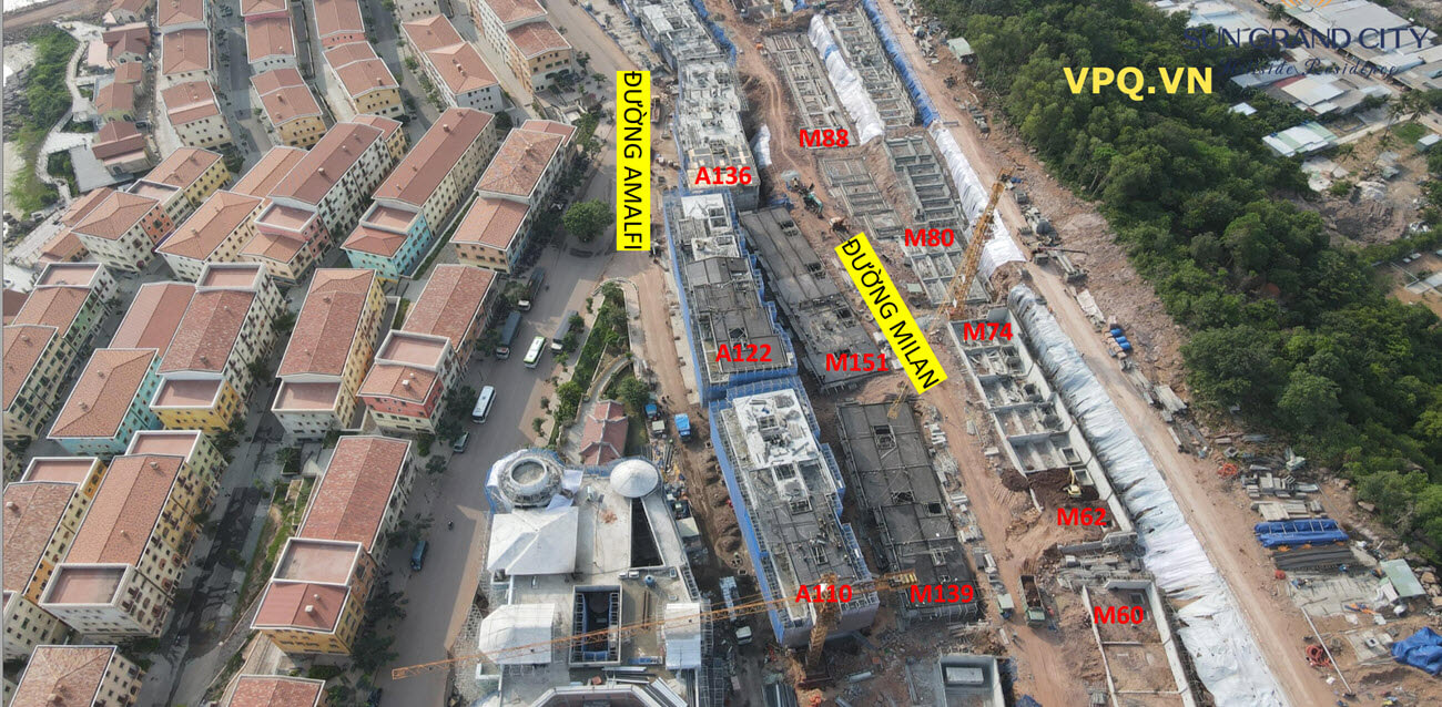 Tiến độ dự án Shophouse The Center Địa Trung Hải Phú Quốc