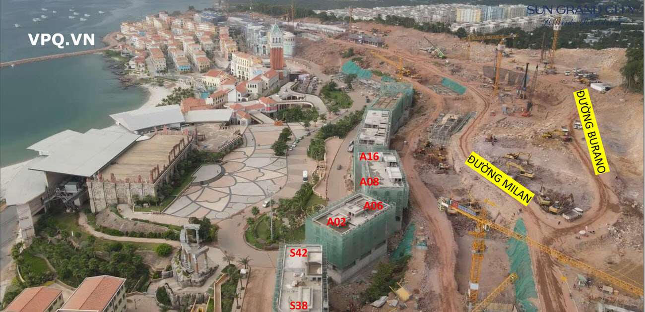 Tiến độ dự án Shophouse The Center Địa Trung Hải Phú Quốc